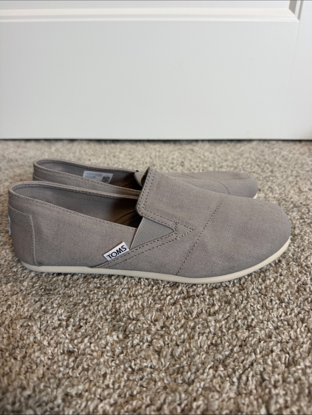 Toms Women's Slip-On Canvas Moccasins - Light Gray